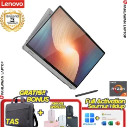 Laptop LENOVO FLEX 5-6JID Flip TouchScreen Ryzen 7 7730U RAM 16 GB SSD 512 GB Arctic Grey GARANSI 2 Tahun