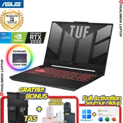 ASUS TUF FX506HF-I525B6T-O Core i5 11400H VGA NVIDIA RTX 2050 RAM 8 GB SSD 512 GB Black GARANSI 2 Tahun