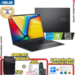 ASUS Vivobook 16X K3605ZF-VIPS551 CORE i5 12500H NVIDIA RTX 2050 Black GARANSI 2 Tahun