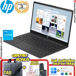 Laptop HP 14-EP0090TU Core i3-N305 RAM 8GB SSD 512 GB Black GARANSI 2 Tahun