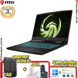 Laptop MSI BRAVO 15-B7ED Black - Ryzen 5 7535HS VGA Radeon RX6550 RAM 8GB SSD 512GB