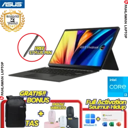 ASUS VivoBook 13 Slate T3300KA-OLED621 2 in 1 Tablet TouchScreen Core i3-N305 RAM 8 GB SSD 256 GB Black GARANSI 2 Tahun