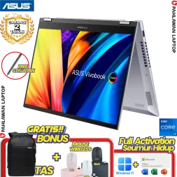 ASUS VivoBook S 14 Flip TP3402VA-OLEDS752 TouchScreen Core i7 13700H RAM 16 GB SSD 512GB Cool Silver GARANSI 2 Tahun