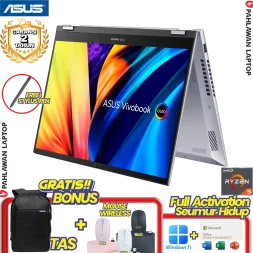 ASUS VivoBook S 14 Flip TN3402YA-VIPS554 TouchScreen Ryzen 5 7530 RAM 16 GB SSD 512GB Cool Silver GARANSI 2 Tahun