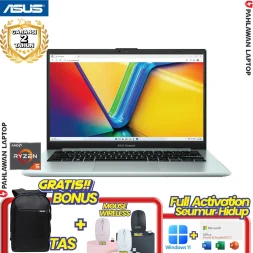 ASUS VivoBook Go 14 E1404FA-FHD555 Ryzen 5 7520H RAM 8 GB SSD 512 GB Green Grey GARANSI 2 Tahun