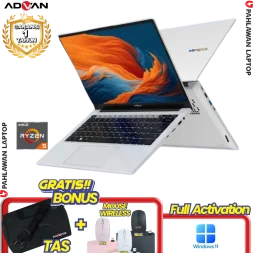 Laptop ADVAN WorkPlus Grey - Ryzen 5 6600H RAM 16 GB SSD 512 GB GARANSI 1 Tahun