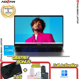 Laptop ADVAN WorkPro Lite Grey - CORE i3 1220P RAM 8 GB SSD 256 GB GARANSI 1 Tahun
