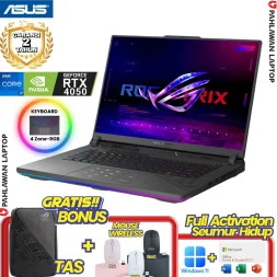 ASUS ROG G614JV-I746C7G-O STRIX G16 Core i7 13650HX VGA NVIDIA RTX 4060 RAM 16 GB SSD 1 TB Grey GARANSI 2 Tahun