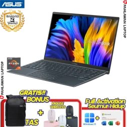 ASUS ZenBook UM425UAZ-OLED751 Ryzen 7 5700 RAM 16 GB SSD 512GB Grey GARANSI 2 Tahun