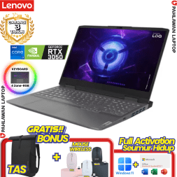 Laptop LENOVO IdeaPad Gaming LOQ 15-A9ID Core i7 13650HX VGA NVIDIA RTX 3050 RAM 12 GB SSD 512 GB Luna Grey GARANSI 2 Tahun