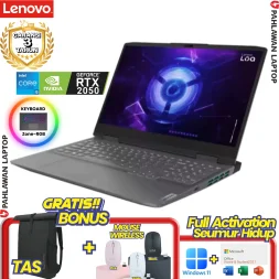 Laptop LENOVO IdeaPad Gaming LOQ 15-1HID CORE i5 12450HX VGA NVIDIA RTX 2050 RAM 12 GB SSD 512 GB 100%sRGB Luna Grey GARANSI 2 Tahun