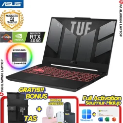 ASUS TUF FA507NU-R545K6M-O Ryzen 5 7535HS VGA NVIDIA RTX 4050 RAM 16 GB SSD 512 GB Mecha Grey GARANSI 2 Tahun