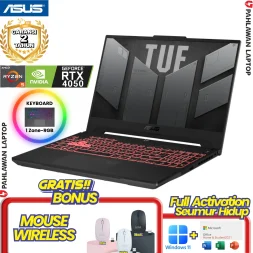 ASUS TUF GAMING TUF FA507NU-R545KLM-O Ryzen 5 7535HS VGA NVIDIA RTX 4050 RAM 16 GB SSD 512 GB Mecha Grey GARANSI 2 Tahun