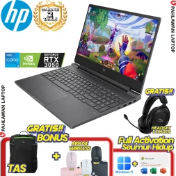 Laptop HP Victus Gaming 15-FA0178TX Core i5 12450H VGA NVIDIA RTX 3050 RAM 16 GB SSD 512 GB Mica Silver