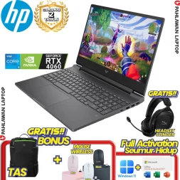 Laptop HP Victus Gaming 15-FA1123TX Core i5 12450H VGA NVIDIA RTX 4060 RAM 16 GB SSD 512 GB Mica Silver
