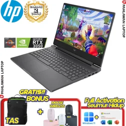 Laptop HP Victus Gaming 15-FB0009AX Ryzen 5 5600H VGA NVIDIA RTX 3050 RAM 16 GB SSD 512 GB Mica Silver