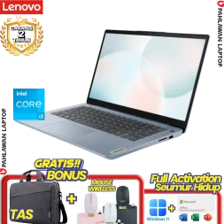 Laptop LENOVO IdeaPad Slim 3 CXID Core i3 1215U RAM 8GB SSD 256 GB Misty Blue GARANSI 2 Tahun