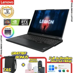 Laptop LENOVO LEGION 5 PRO-7AID Ryzen 7 7745HX VGA NVIDIA RTX 4070 RAM 16 GB SSD 1 TB Onxy Grey GARANSI 3 Tahun