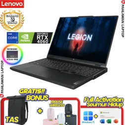 Laptop LENOVO LEGION 5 PRO-8MID Core i9 13900HX VGA NVIDIA RTX 4060 RAM 16 GB SSD 1 TB Onxy Grey GARANSI 3 Tahun