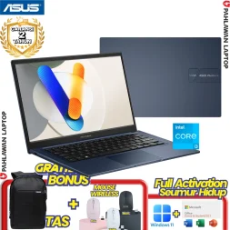 ASUS VivoBook A1404ZA-FHD321 Core i3 1215U RAM 8 GB SSD 256 GB Quiet Blue GARANSI 2 Tahun