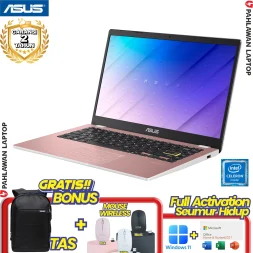 ASUS E410KA-FHD428 Celeron N4500 RAM 8 GB SSD 256 GB Rose Gold GARANSI 2 Tahun
