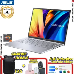 ASUS VivoBook M1402IA-VIPS752 Ryzen 7 4800H RAM 8 GB SSD 512 GB Silver GARANSI 2 Tahun