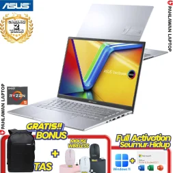 ASUS VivoBook M1405YA-VIPS555 Ryzen 5 7430H RAM 16GB SSD 512 GB Silver GARANSI 2 Tahun