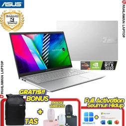 ASUS VivoBook OLED M3500QC-OLED955 Ryzen 9 5900HX NVIDIA RTX 3050 Silver GARANSI 2 Tahun