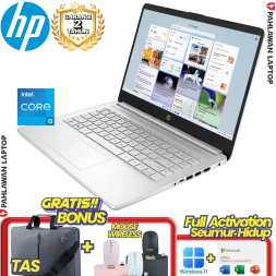 Laptop HP 14S-DQ4029TU Core i5 1155G7 RAM 8GB SSD 512 GB White GARANSI 2 Tahun