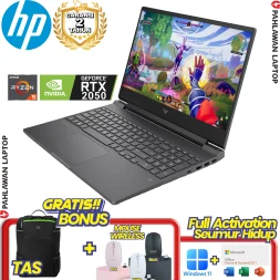 Laptop HP Victus Gaming 15-FB1011AX RYZEN 5 7535HS VGA NVIDIA RTX 2050 RAM 8 GB SSD 512 GB Mica Silver