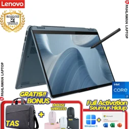 Laptop LENOVO FLEX 5-3NID Flip TouchScreen Core i7 1355U RAM 16 GB SSD 512 GB Stone Blue GARANSI 2 Tahun
