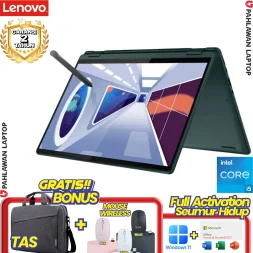 Laptop LENOVO YOGA 7 PRO-09ID Flip TouchScreen CORE i5 13500H RAM 16 GB SSD 512 GB 14.5 inch 2.5K WQXGA IPS 100% sRGB Tidal Teal GARANSI 2 Tahun
