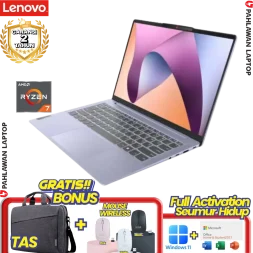 Laptop LENOVO IdeaPad Slim 5 75ID WUXGA Ryzen 7 7730 RAM 16 GB SSD 512 GB Violet GARANSI 2 Tahun